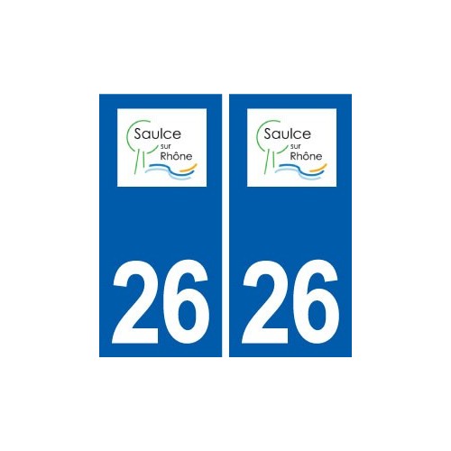 26 Saulce-sur-Rhône logo autocollant plaque stickers ville