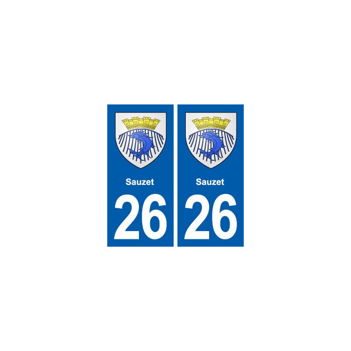 26 Sauzet blason autocollant plaque stickers ville