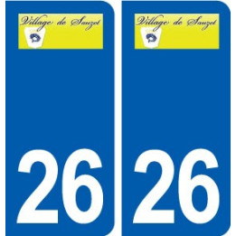 26 Sauzet logo autocollant plaque stickers ville