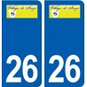 26 Sauzet logo autocollant plaque stickers ville