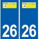 26 Sauzet logo autocollant plaque stickers ville