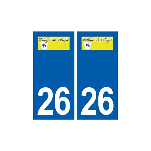 26 Sauzet logo autocollant plaque stickers ville