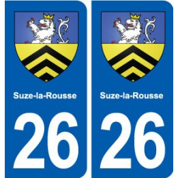 26 Suze-la-Rousse blason autocollant plaque stickers ville