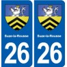 26 Suze-la-Rousse blason autocollant plaque stickers ville