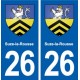 26 Suze-la-Rousse blason autocollant plaque stickers ville