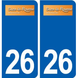 26 Suze-la-Rousse logo autocollant plaque stickers ville