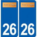 26 Suze-la-Rousse logo autocollant plaque stickers ville