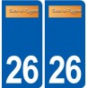 26 Suze-la-Rousse logo autocollant plaque stickers ville