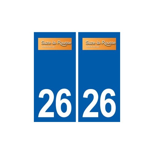 26 Suze-la-Rousse logo autocollant plaque stickers ville