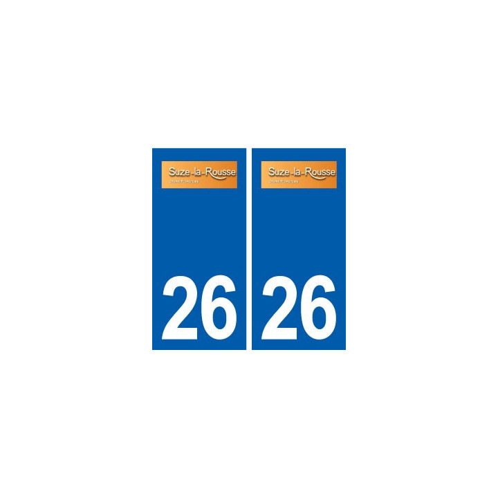 26 Suze-la-Rousse logo autocollant plaque stickers ville