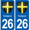26 Taulignan blason autocollant plaque stickers ville