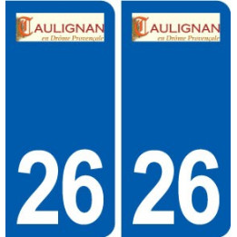 26 Taulignan logo autocollant plaque stickers ville
