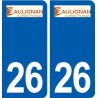 26 Taulignan logo autocollant plaque stickers ville