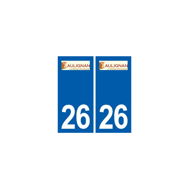 26 Taulignan logo autocollant plaque stickers ville