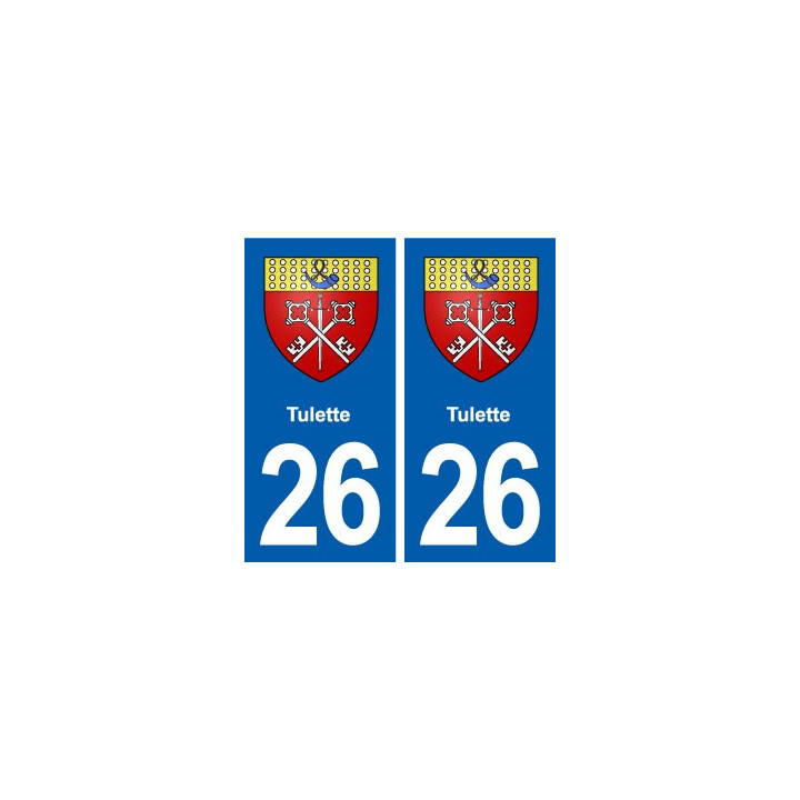 26 Tulette blason autocollant plaque stickers ville