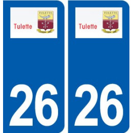 26 Tulette logo autocollant plaque stickers ville