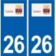 26 Tulette logo autocollant plaque stickers ville