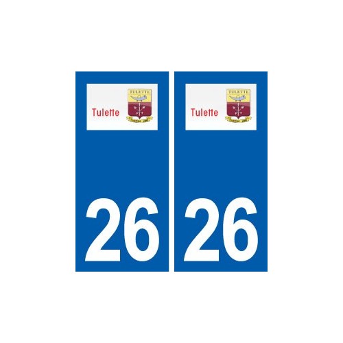 26 Tulette logo autocollant plaque stickers ville