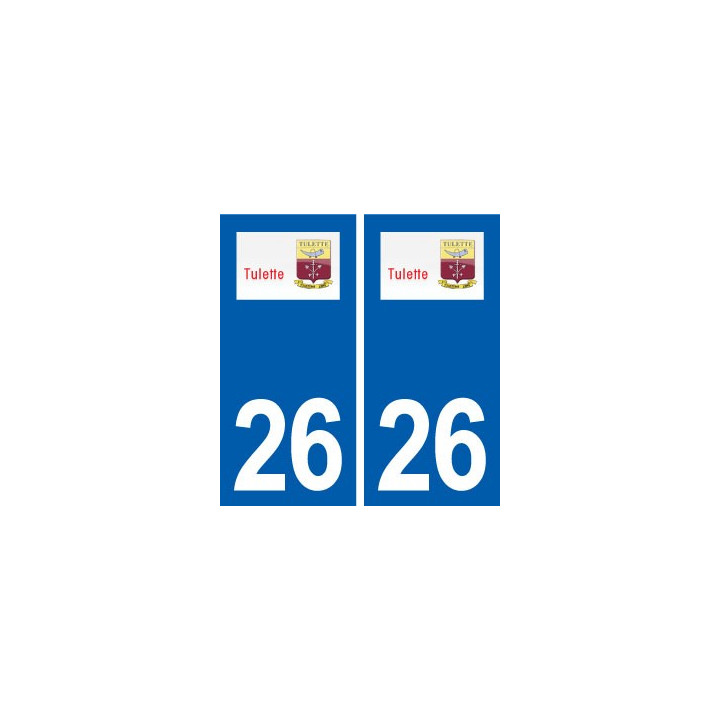26 Tulette logo autocollant plaque stickers ville