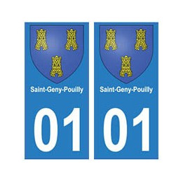 01 Saint-Genis-Pouilly ville autocollant plaque