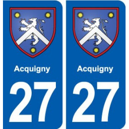 27 Acquigny blason autocollant plaque stickers ville