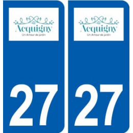 27 Acquigny logo autocollant plaque stickers ville