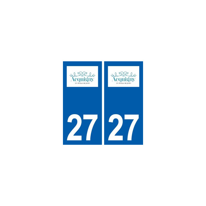 27 Acquigny logo autocollant plaque stickers ville