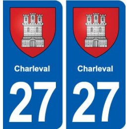 27 Charleval blason autocollant plaque stickers ville