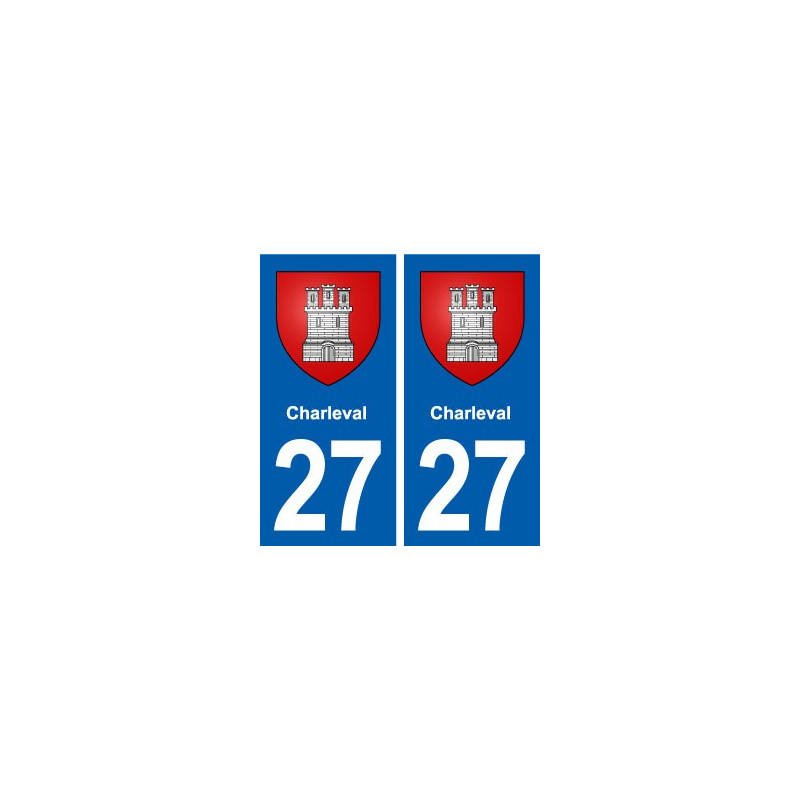 27 Charleval blason autocollant plaque stickers ville