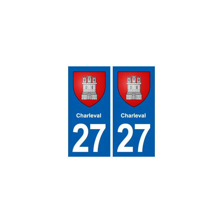 27 Charleval blason autocollant plaque stickers ville