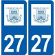 27 Charleval logo autocollant plaque stickers ville