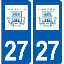 27 Charleval logo autocollant plaque stickers ville