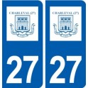 27 Charleval logo autocollant plaque stickers ville