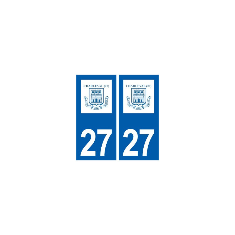 27 Charleval logo autocollant plaque stickers ville