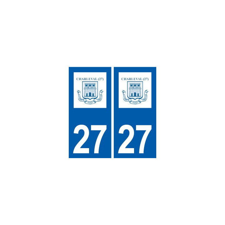 27 Charleval logo autocollant plaque stickers ville