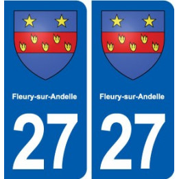 27 Fleury-sur-Andelle blason autocollant plaque stickers ville