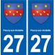 27 Fleury-sur-Andelle blason autocollant plaque stickers ville