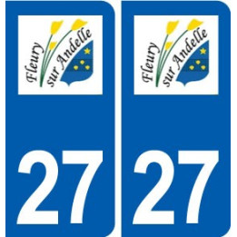 27 Fleury-sur-Andelle logo autocollant plaque stickers ville