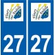 27 Fleury-sur-Andelle logo autocollant plaque stickers ville