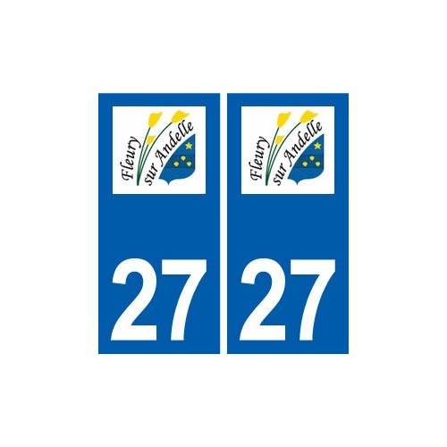 27 Fleury-sur-Andelle logo autocollant plaque stickers ville