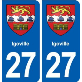 27 Igoville blason autocollant plaque stickers ville