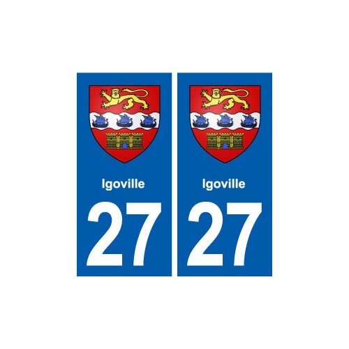 27 Igoville blason autocollant plaque stickers ville
