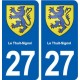27 Le Thuit-Signol blason autocollant plaque stickers ville