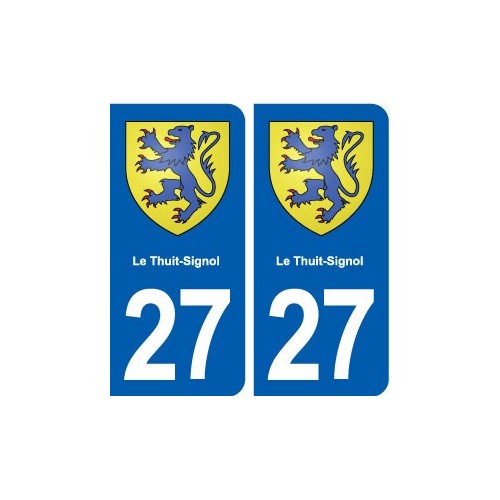 27 Le Thuit-Signol blason autocollant plaque stickers ville