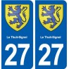 27 Le Thuit-Signol blason autocollant plaque stickers ville