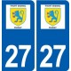 27 Le Thuit-Signol blason autocollant plaque stickers ville