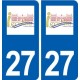 27 Igoville logo autocollant plaque stickers ville