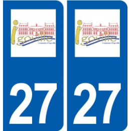 27 Igoville logo autocollant plaque stickers ville