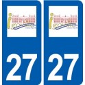 27 Igoville logo autocollant plaque stickers ville