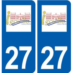 27 Igoville logo autocollant plaque stickers ville